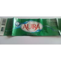 Этикетка от напитка "Aura", 1,5 литра (л) , Лидский пивзавод