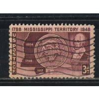 США 1948 150 летие штату Миссисипи Печать Карта У.Сарджент #567