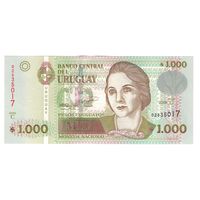 Уругвай 1000 песо 2008 года. Тип P-91. Состояние UNC!