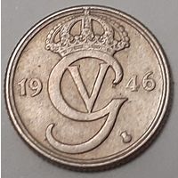 Швеция 10 эре, 1946 Никелевая бронза, "GV" на аверсе (15-7-3)