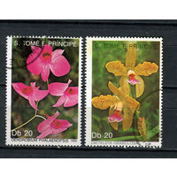 Сан Томе и Принсипи - 1989 - Орхидеи - [Mi. 1109-1110] - полная серия - 2 марки. Гашеные.  (Лот 31BJ)