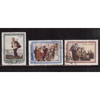 СССР-1952 (Заг.1580-1582) , гаш. , 28-год. смерти Ленина