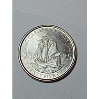 Карибы 25 центов 2010 года .