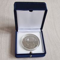 Футляр для монет НБ РБ 45.00 мм (капсула) синий с замком, белый ложемент