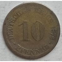 Германия 10 пфеннигов 1876 г.