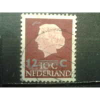 Нидерланды 1958 Королева Юлиана Надпечатка