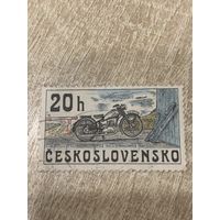 Чехословакия 1975. Мотоцикл CZ 150. Марка из серии