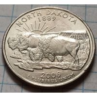 США 1/4 доллара, 2006 Квотер штата Северная Дакота      P      ( 2-5-1 )