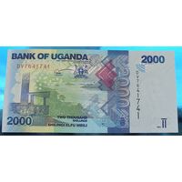 Уганда.  2000 шиллингов 2021 года  Номер по каталогу: P50f