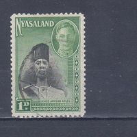 [1829] Британские колонии. Ньясаленд 1945. Георг VI.Королевский стрелок. Гашеная марка.