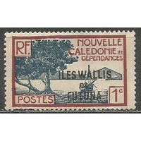 Уоллис и Футуна. Морской пейзаж. Надпечатка на Н.Каледонии. 1930г. Mi#43.