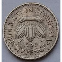 Нигерия 6 пенсов 1959 г.