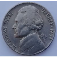 США 5 центов 1939 года (Jefferson Nickel)