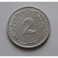 2 миллима 1960 г. Тунис