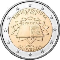 Словения 2 евро 2007 50 лет Римского договора UNC