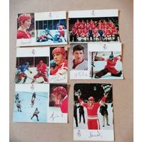 Открытки хоккеистов СССР