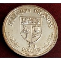 Серебро 0.999! Соломоновы Острова 25 долларов, 1975 Свобода и самоуправление