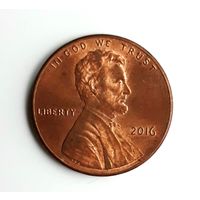 США. 1 цент 2016 г.