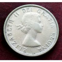 Серебро 0.800! Канада 1 доллар, 1958 100 лет со дня основания Британской Колумбии