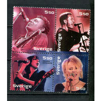 Швеция - 2004 - Музыканты - сцепка - 4 марки. Гашеные.  (Лот 69Ds)