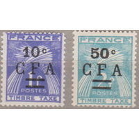 Французский Реюньон 1949 год  лот 11 ЧИСТЫЕ с НАДПЕЧАТКОЙ номинал и CFA