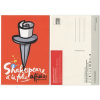 Бельгия 2016. Почтовая карточка Shakespeare A La Folie
