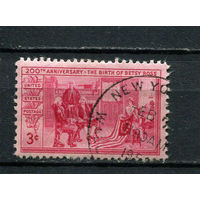 США - 1952 - Бетси Росс и национальный флаг - [Mi. 622] - полная серия - 1 марка. Гашеная.  (Лот 54DX)-T2P25
