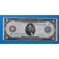 5 долларов 1914г.