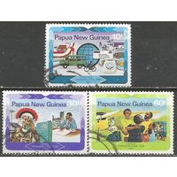 Папуа Новая Гвинея. Всемирный Год связи. 1983г. 3 марки.