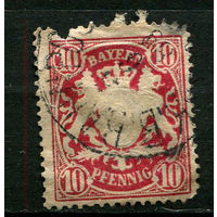 Королевство Бавария в составе Германской империи - 1888/1890 - Герб - 10Pf - [Mi.56] - 1 марка. Гашеная.  (Лот 127BW)