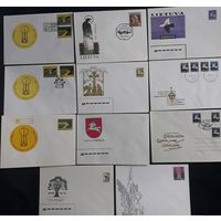 Комплект из одиннадцати конвертов Литвы 1990-1992 годов