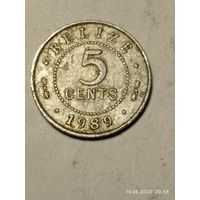 Белиз 5 центов 1989 года .