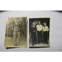 Фото моряков 1950-е года, 2 шт., размер 12*8.5 см., и 11 *8 см.