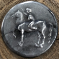 Греция КАЛАБРИЯ, Тарент. Около 380-345 до н. э. AR Nomos (5,56 gm).