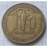 Французская Западная Африка 10 франков, 1957      ( 10-4-2 )