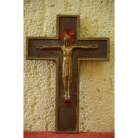 Крест , распятие латунное   ( 11 х 16 см )