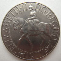 Великобритания 25 пенсов 1977 г. Cеребрянный юбилей Елизаветы II