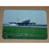 Календарик пластиковый 1980 "Aviaexport" ("АвиаЭкспорт") Пластик