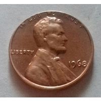 1 цент США 1968 г.