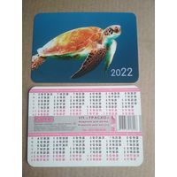 Карманный календарик . Черепаха. 2022 год