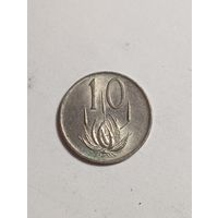 ЮАР 10 центов 1975 года .