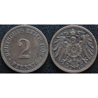 YS: Германия, Рейх, 2 пфеннига 1906D, KM# 16 (1)
