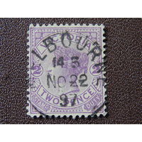Штат Виктория 1885 г. Колония Британии в Австралии. Королева Виктория.