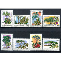 Руанда - 1979г. - Деревья - полная серия, MNH, 1 марка с дефектом клея [Mi 984-991] - 8 марок