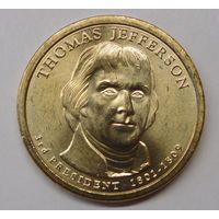 США.1 доллар 2007 Президент 3 Томас Джефферсон Двор уточняйте