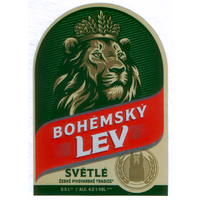 Этикетка пиво Богемский лев светлое Лидский ПЗ Т352