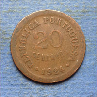 Португалия 20 центаво (сентаво) 1924