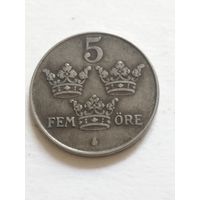 Швеция 5 оре 1948