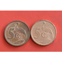 ЮАР 5 центов 1996 и 2009