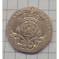Великобритания 20 пенсов 1994г.km939